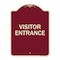 Signmission Entrance Visitor Entrance Heavy-Gauge Aluminum Architectural Sign, 24" H, BU-1824-24093 A-DES-BU-1824-24093 - alternate 1